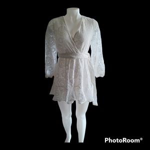 Petal + Pup White Lace Dress